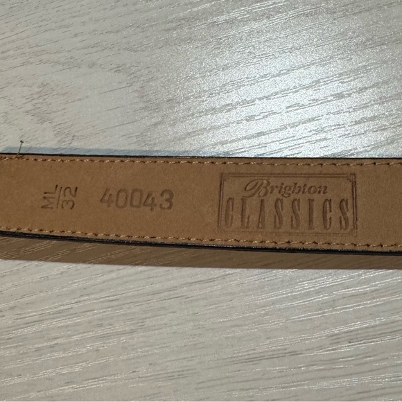 Brighton Black and Tan Leather Belt with Classic Design - Picture 7 of 7